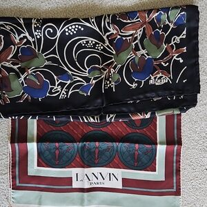 Two vintage scarves by Lanvin & Liberty